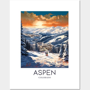 A Pop Art Travel Print of Aspen - Colorado - US Posters and Art